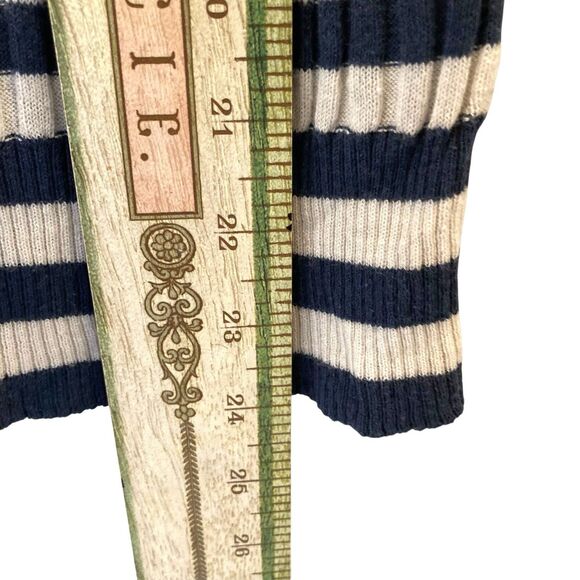 Marc Jacobs Striped Womens XS Long Sleeve Ribbed Sweater Eyelet Open Knit Back - Picture 7 of 12